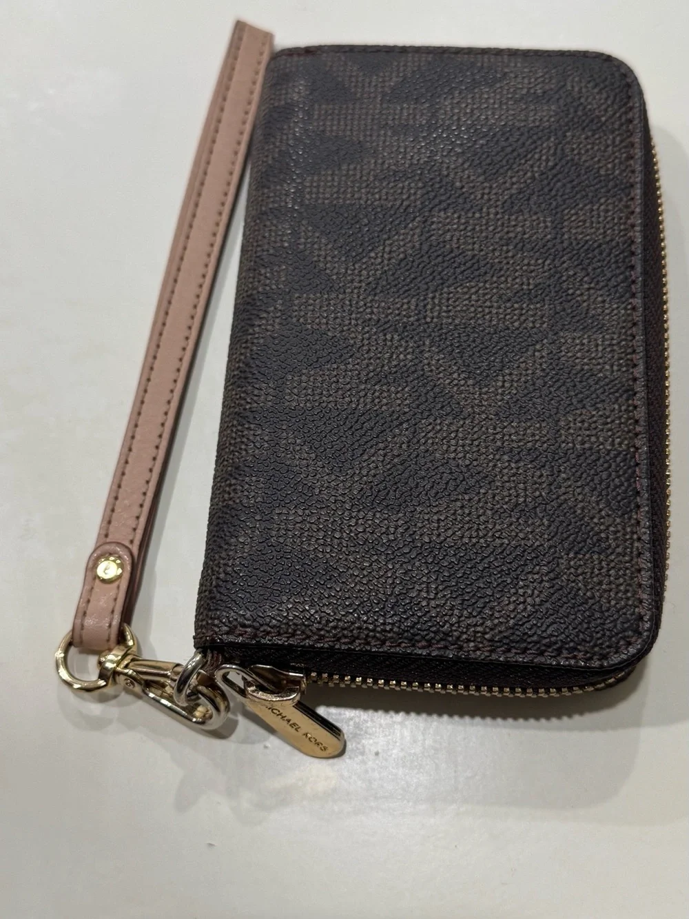 Michael Kors Monogram Wristlet with Strap